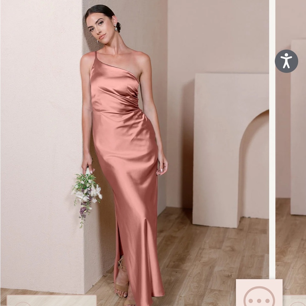 New with tags Bridesmaids Dress - Revelry Jade Satin Dress